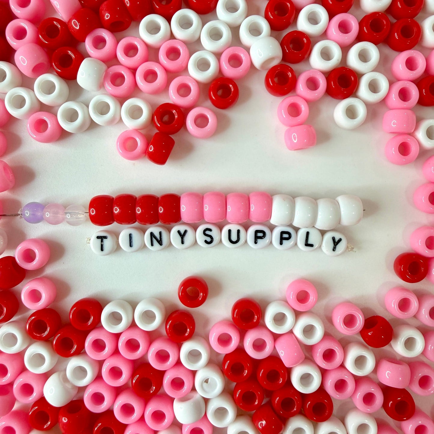 9MM Valentines Day Themed Pony Beads