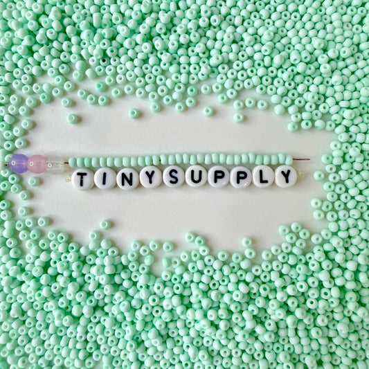 3MM Frosted Light Green 8/0 Glass Seed Beads D41-01