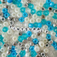 9MM Blue Party Themed Pony Beads