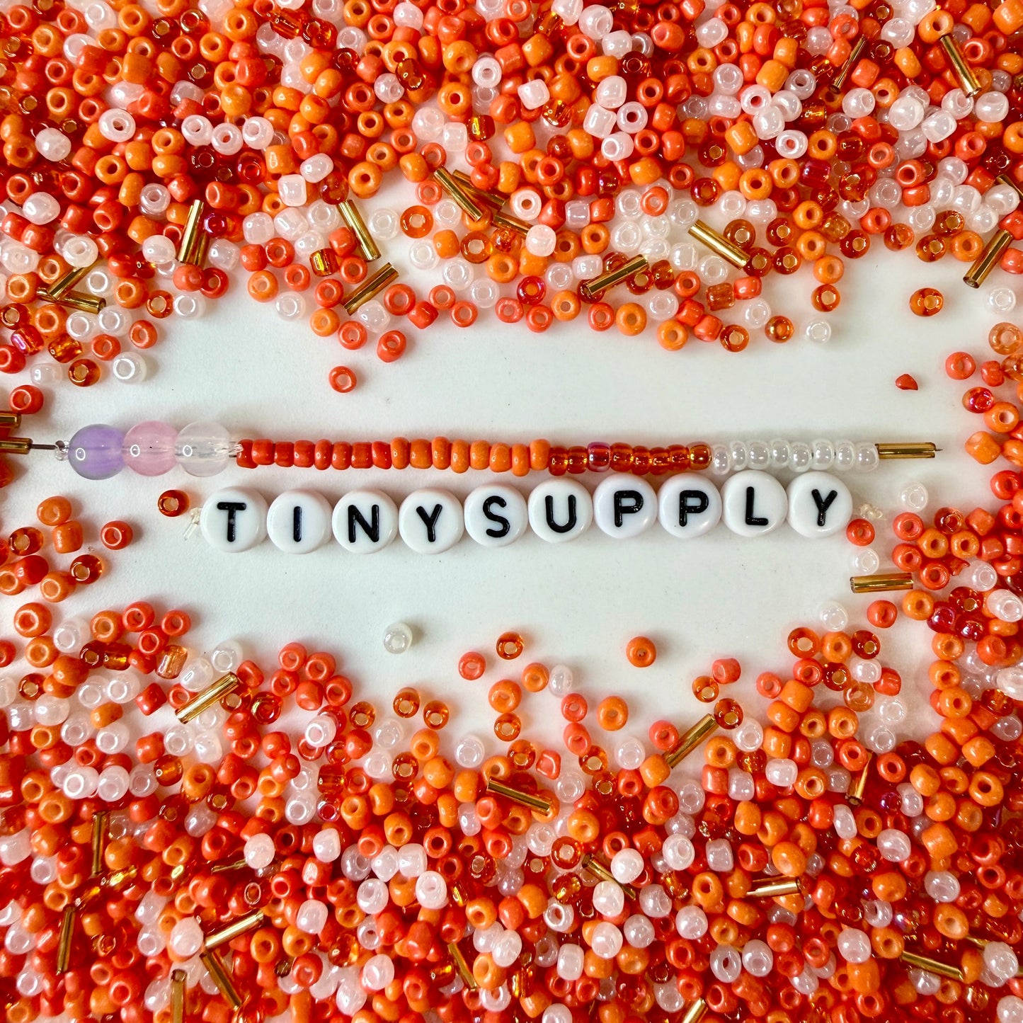 3MM Orange Mixer 8/0 Glass Seed Beads D54-12