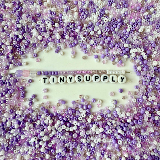 3MM Purple Mixer 8/0 Glass Seed Beads D54-15