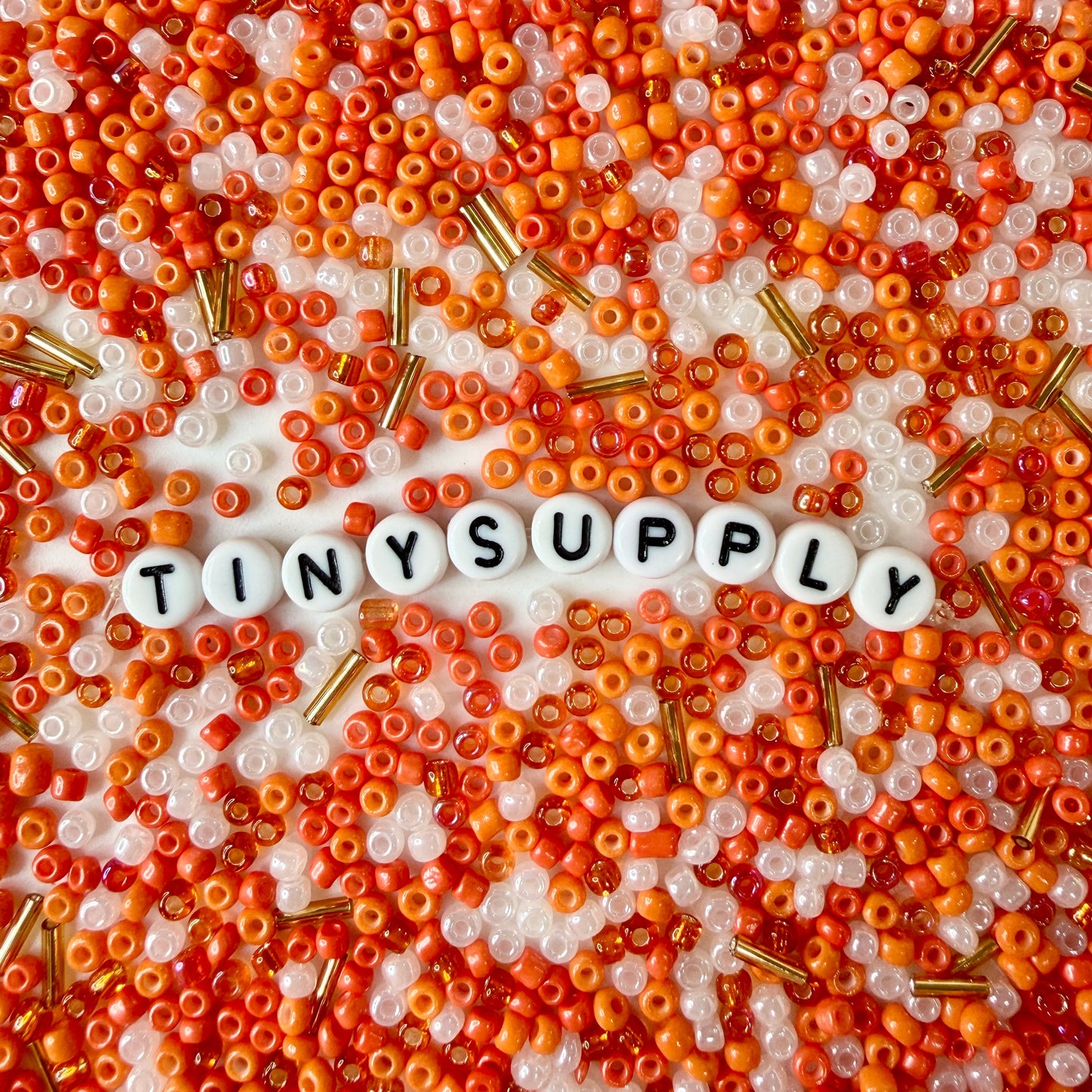 3MM Orange Mixer 8/0 Glass Seed Beads D54-12