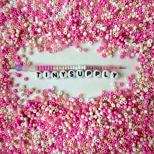 3MM Pink Mixer 8/0 Glass Seed Beads D54-16