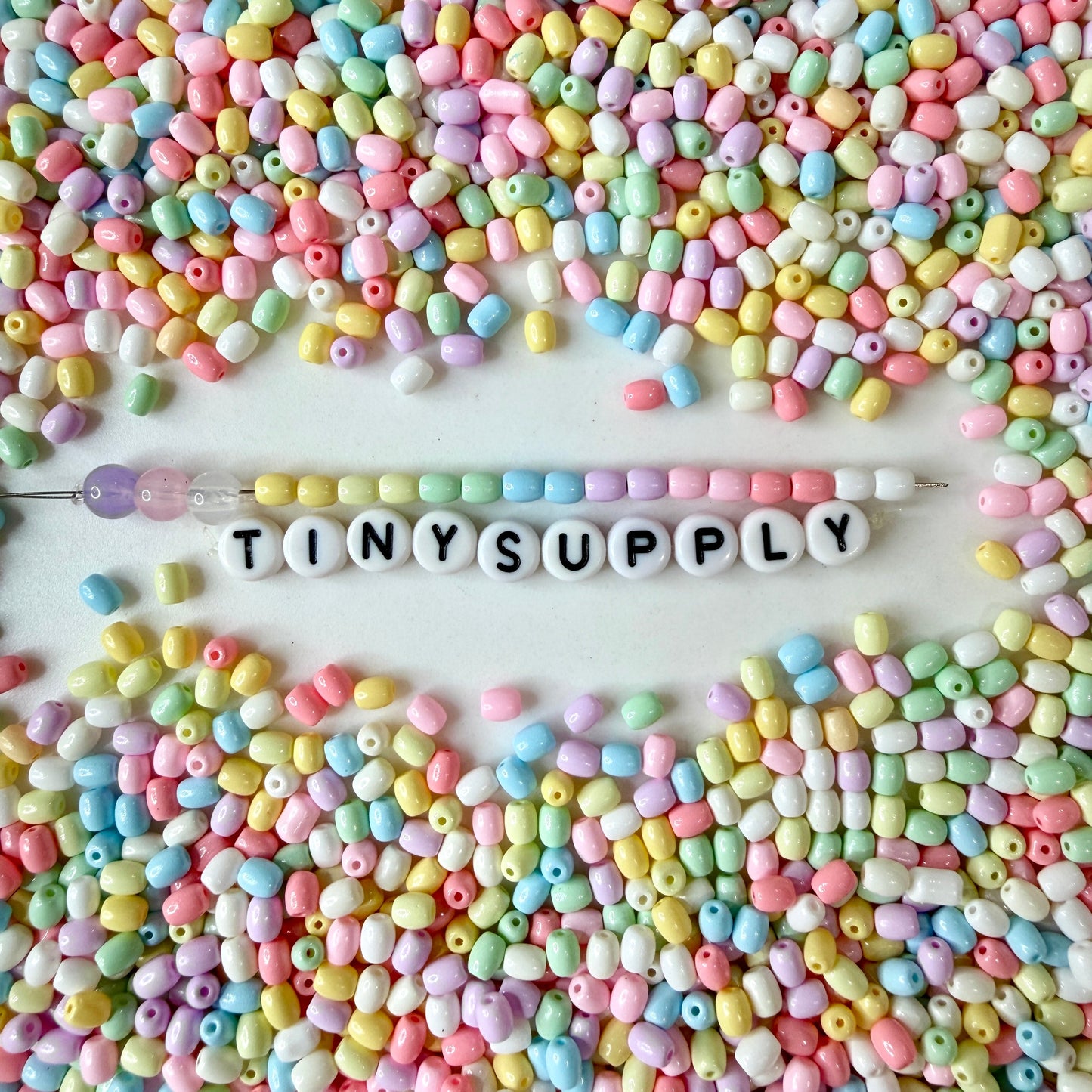 5mm x 4mm Pastel Solid Colors, Oval Barrel Glass Seed Beads (D54-02)