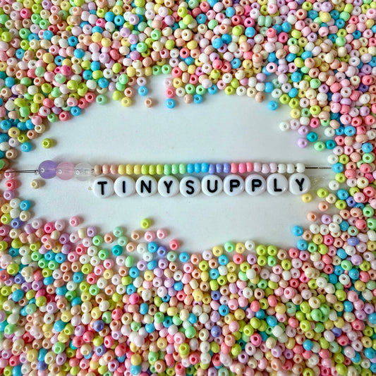 3MM Pastel Party Mix 8/0 Glass Seed Beads D54-05