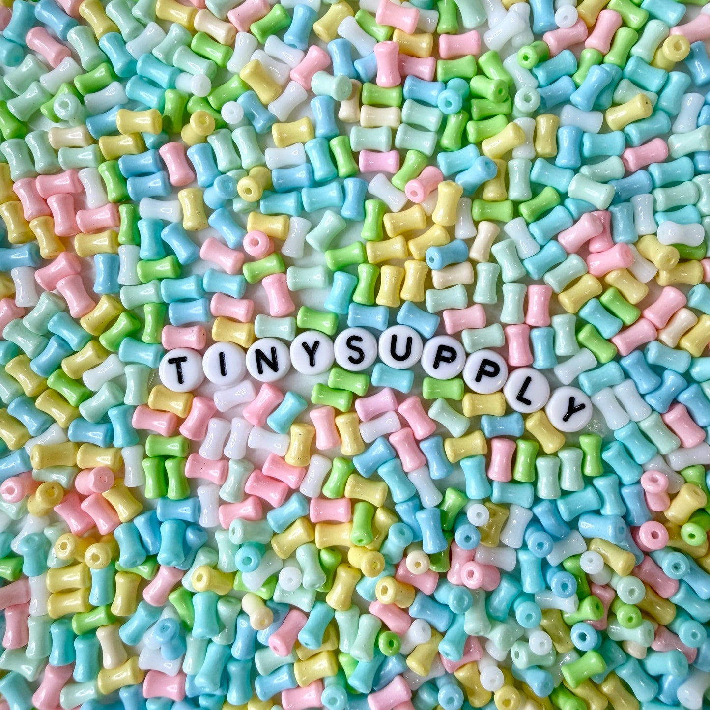 6MM x 4MM Pastel Dogbone Glass Seed Beads (D54-07)