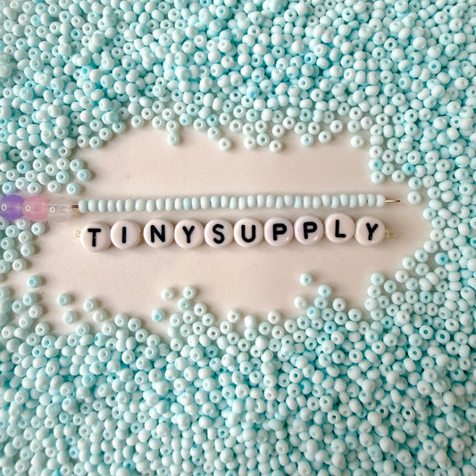 3MM Frosted Light Blue 8/0 Glass Seed Beads (S048-002) D41-20