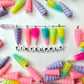 Cute Pastel Unicorn Horn Resin Charm with Eye Pin (9mm x 25mm)