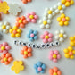 Five Petal Flower Mixed Color, Floral Themed Flatback Cabochons (Random, 1.7CM)