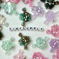 Glitter Bat Resin Charms with eyepins (38mm x 24mm)