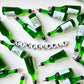 Classic Green Korean Alcohol Soju Beer Bottle Charms (12mm x 40mm)