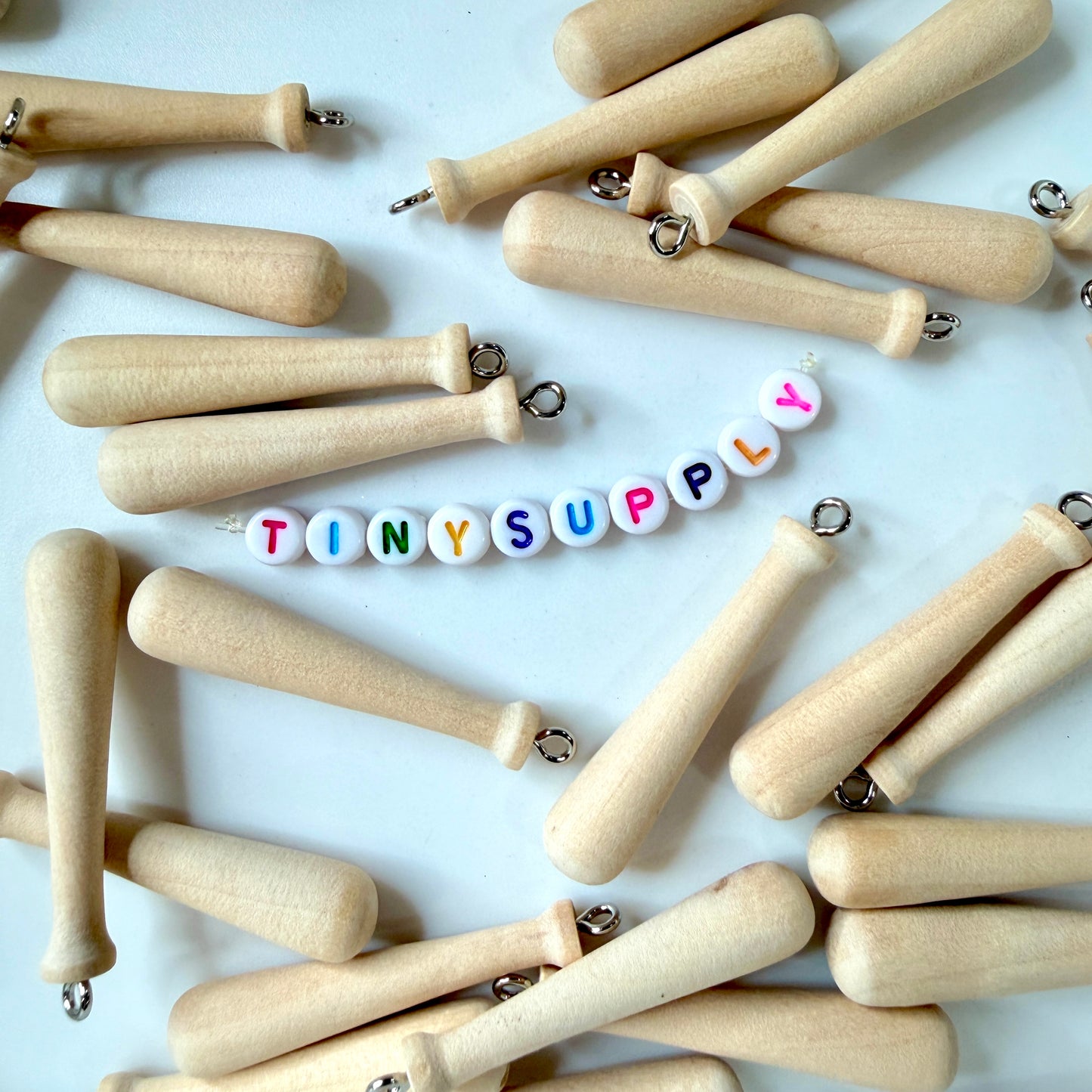 Baseball, Yellow Softball, and Bat Sports Themed Charms