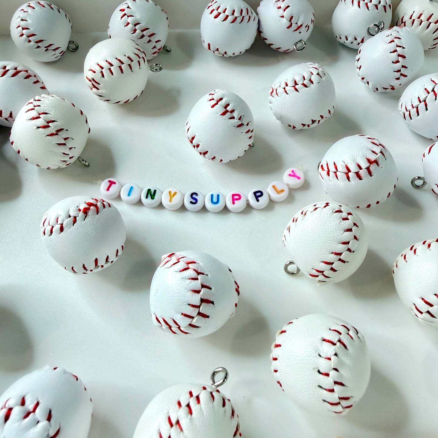 Baseball, Yellow Softball, and Bat Sports Themed Charms