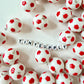 20MM Resin Soccer Ball Charm with Silver Eye Pin