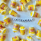 Yellow Popcorn Bucket Charms with Eye Pins (24mm x 18mm)