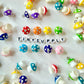 Mixed Color Mushroom Charms (15mm x 13mm)