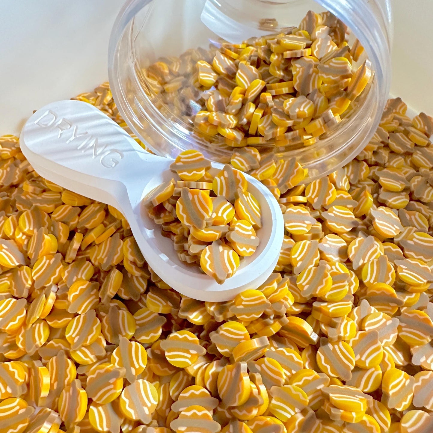 5MM/10MM Yellow Planet, Space Polymer Clay Sprinkle (NOT EDIBLE) D38-22/23