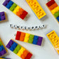 Rainbow Building Block Charm Pendant (4.8cm x 1.6cm)