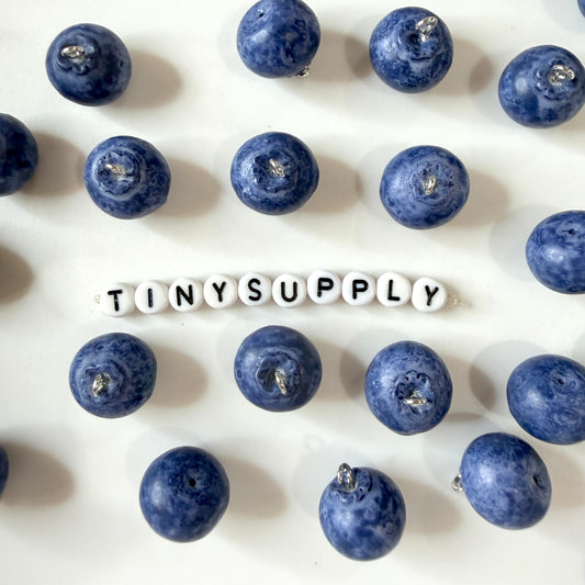 Blueberry Resin Charm, Fruit Themed (13MM x 16MM)