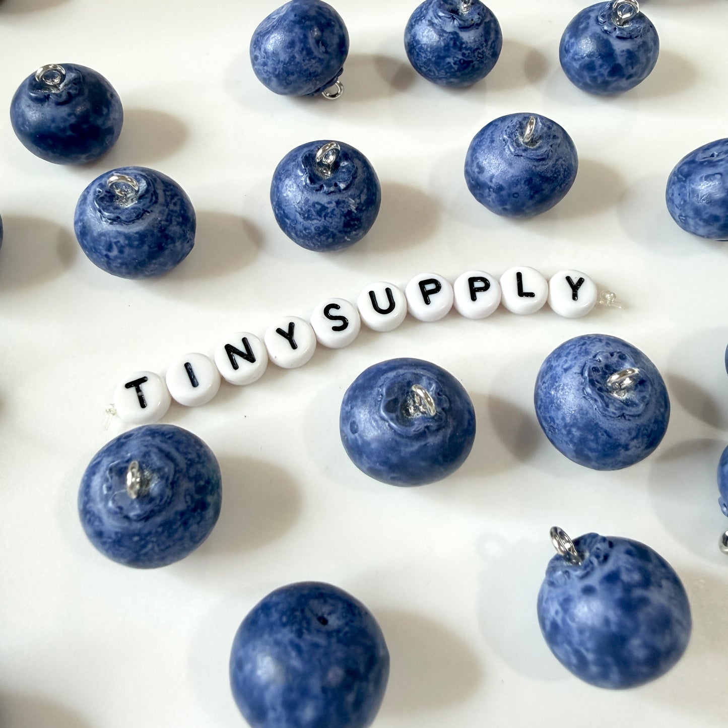 Blueberry Resin Charm, Fruit Themed (13MM x 16MM)