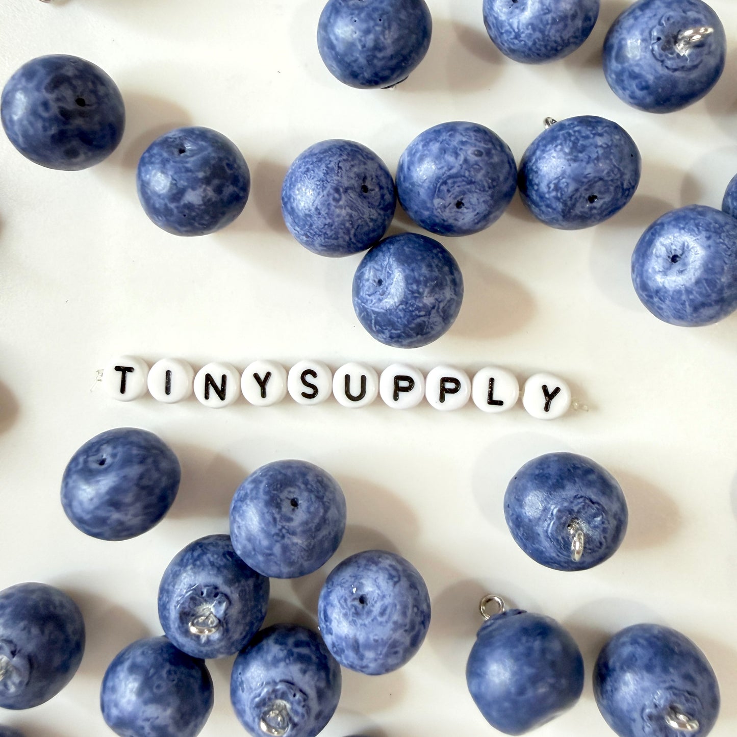 Blueberry Resin Charm, Fruit Themed (13MM x 16MM)