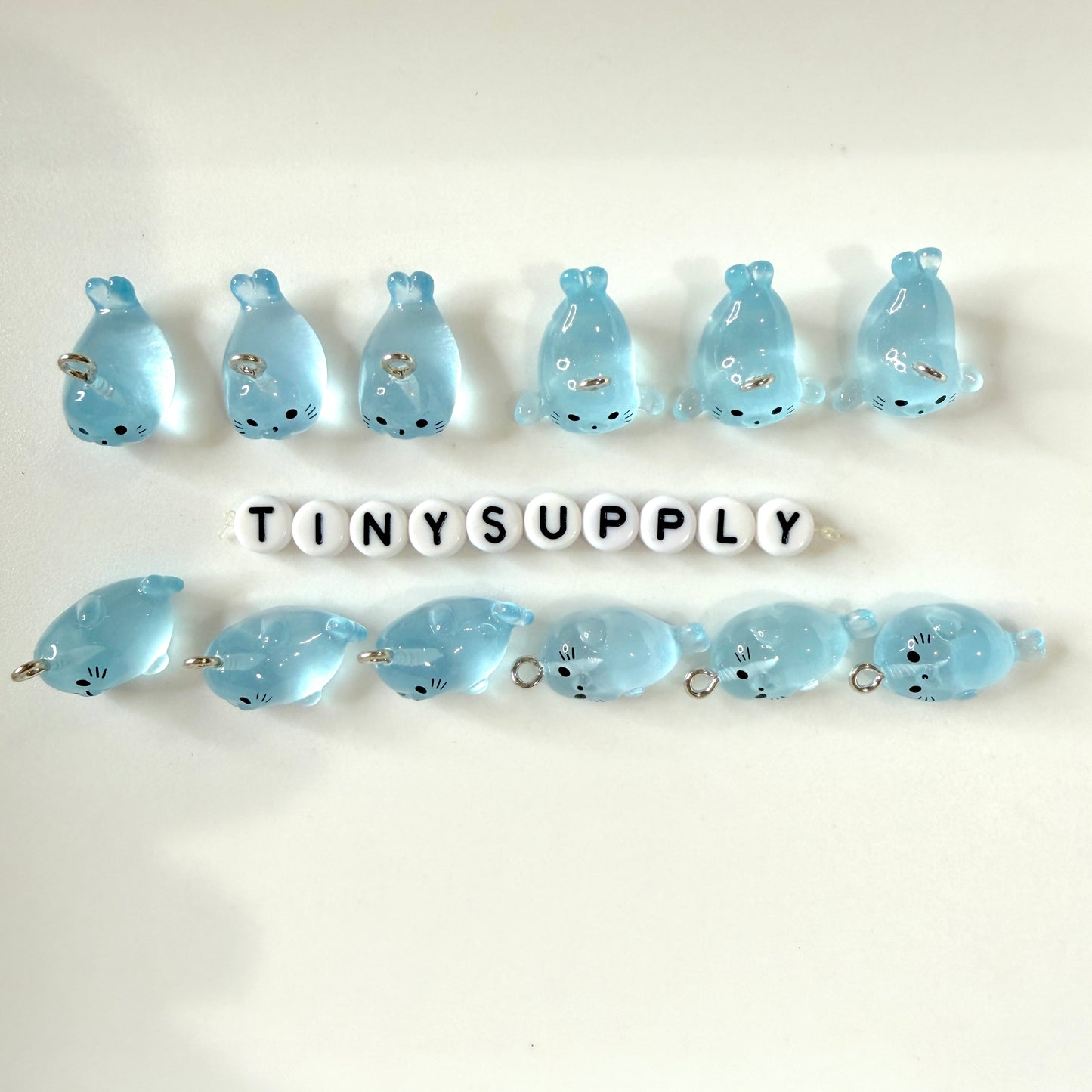 Translucent Blue Seals, Lazy Seal Charms (Multiple Styles)