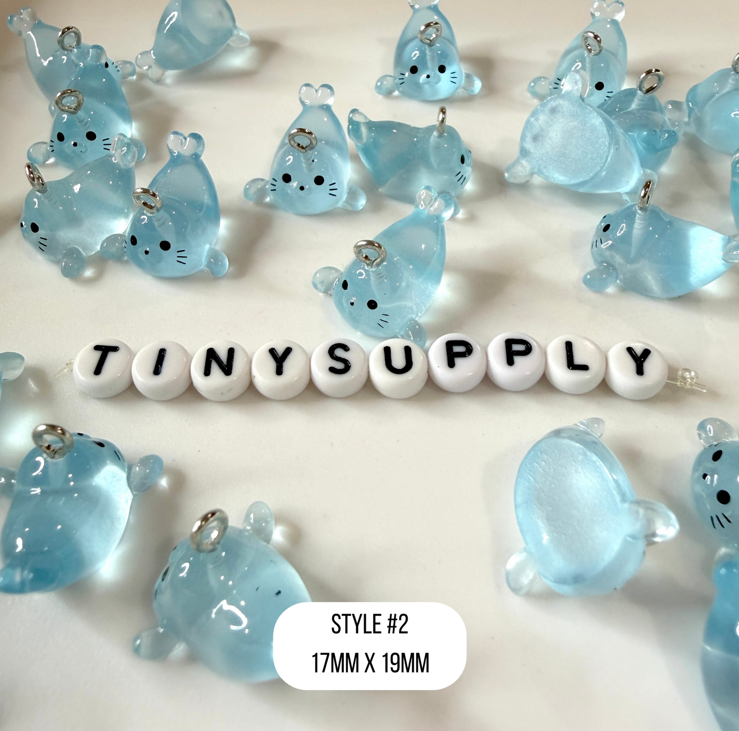 Translucent Blue Seals, Lazy Seal Charms (Multiple Styles)