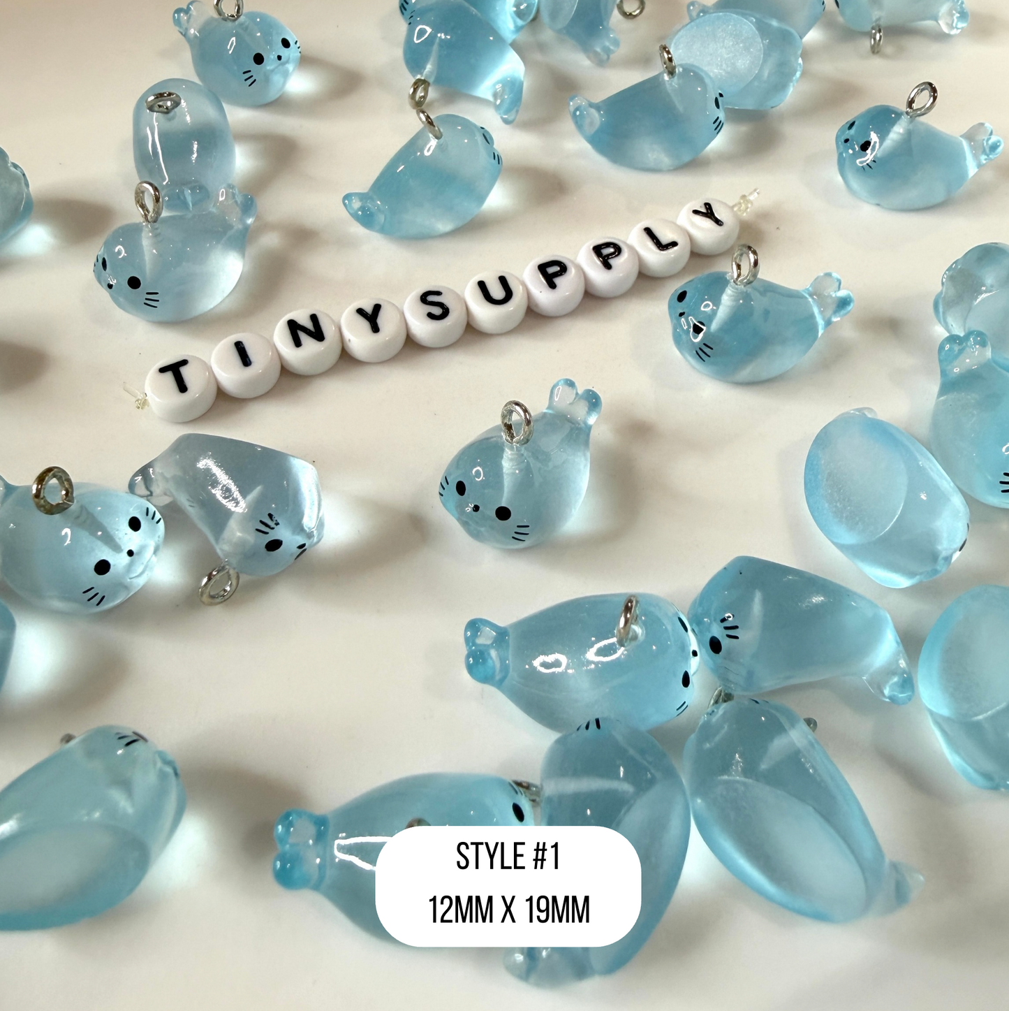 Translucent Blue Seals, Lazy Seal Charms (Multiple Styles)