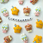 Birthday Party Bear, Bunny, and Star Themed Cartoon Character Flatback Cabochons