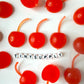 Large Plastic Half Cherry, Food Themed Flat Cabochon