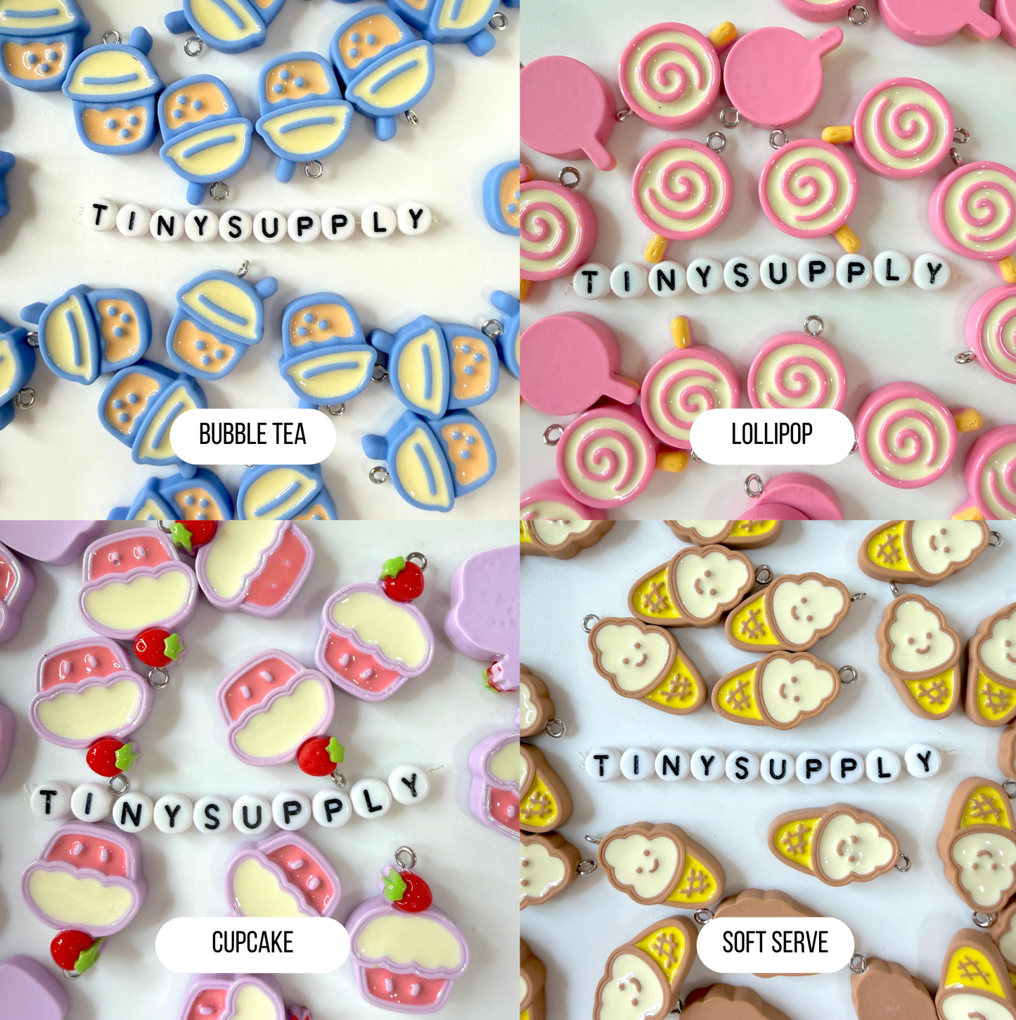 Mixed Theme Resin Charm (Bunny, Bear, Ice Cream, Cake, Fruit Themed)