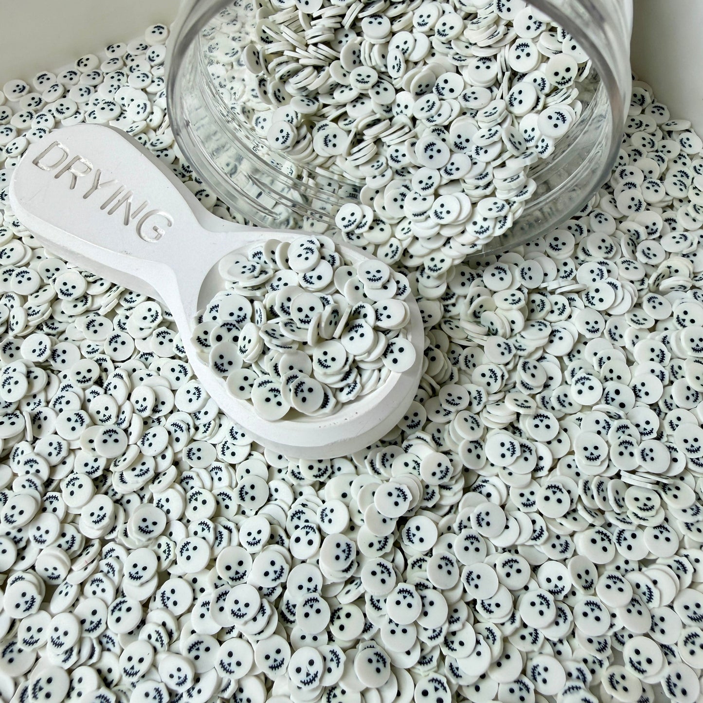 5MM White Skull Polymer Clay Sprinkle (NOT EDIBLE) D49-26