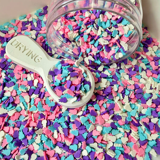 5MM Pink Purple Bunny Polymer Clay Sprinkle Mix (NOT EDIBLE) D50-26
