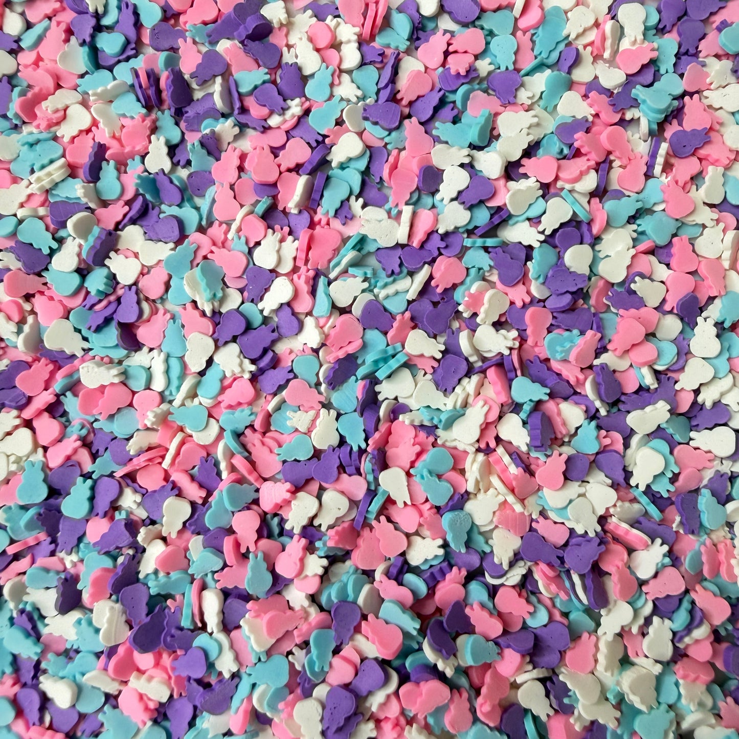 5MM Pink Purple Bunny Polymer Clay Sprinkle Mix (NOT EDIBLE) D50-26