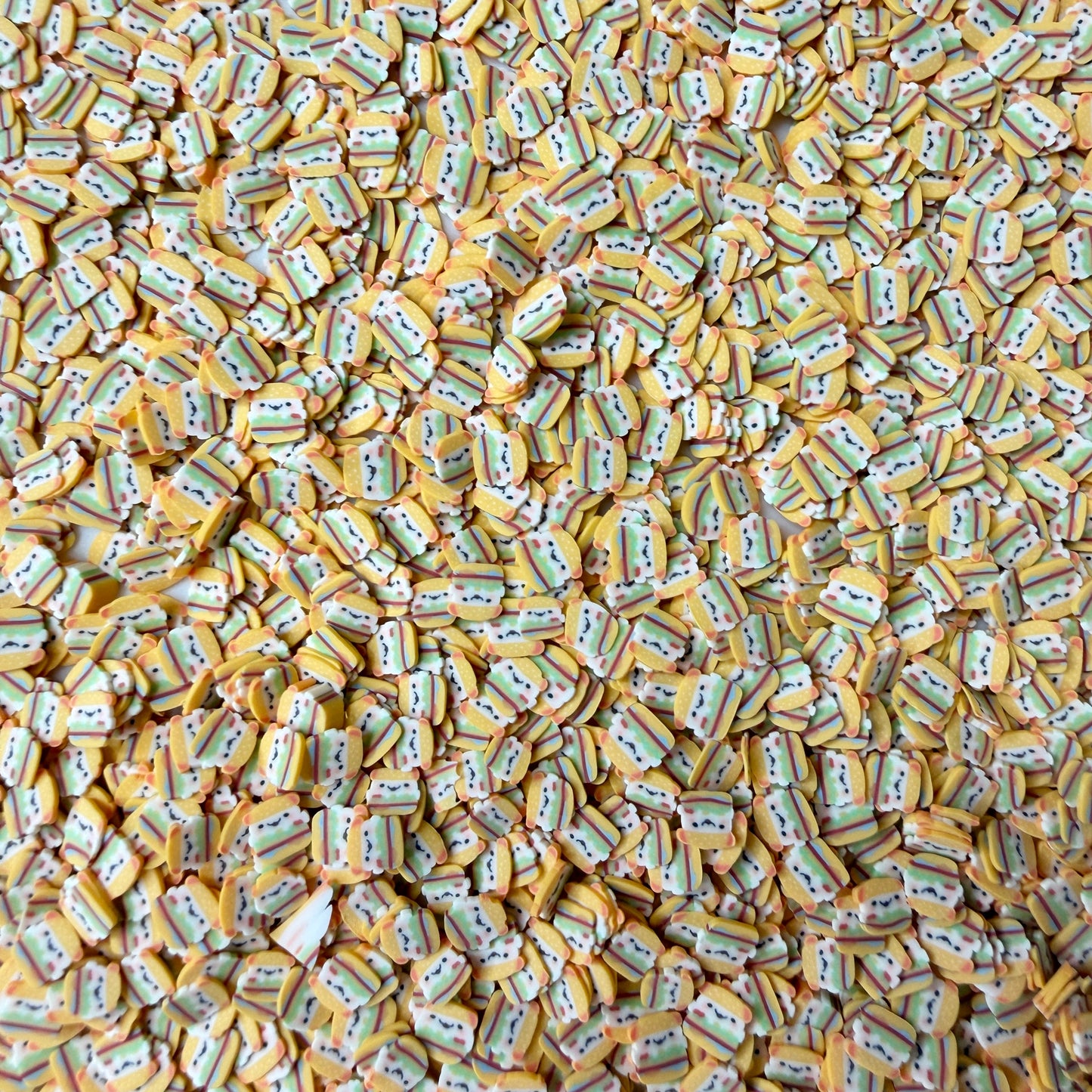 5MM Kawaii Hamburger Polymer Clay Sprinkle (NOT EDIBLE) D52-09