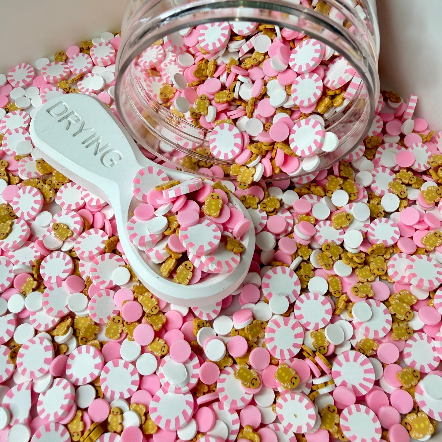 Pink Gingerbread House Polymer Clay Sprinkle Mix (NOT EDIBLE) D51-09