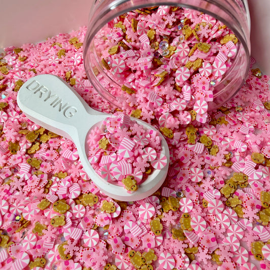 Pink Peppermint Gingerbread Polymer Clay Sprinkle Mix (NOT EDIBLE) D51-10