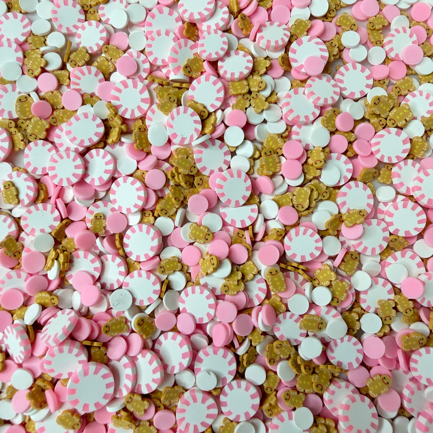 Pink Gingerbread House Polymer Clay Sprinkle Mix (NOT EDIBLE) D51-09