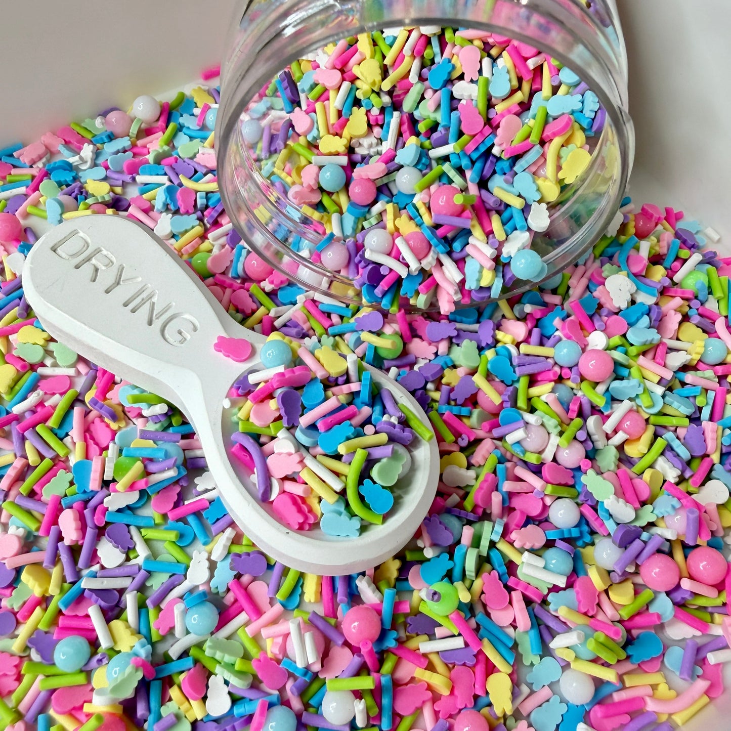 Marshmallow Bunny Party Polymer Clay Sprinkle Mix (NOT EDIBLE) D51-21