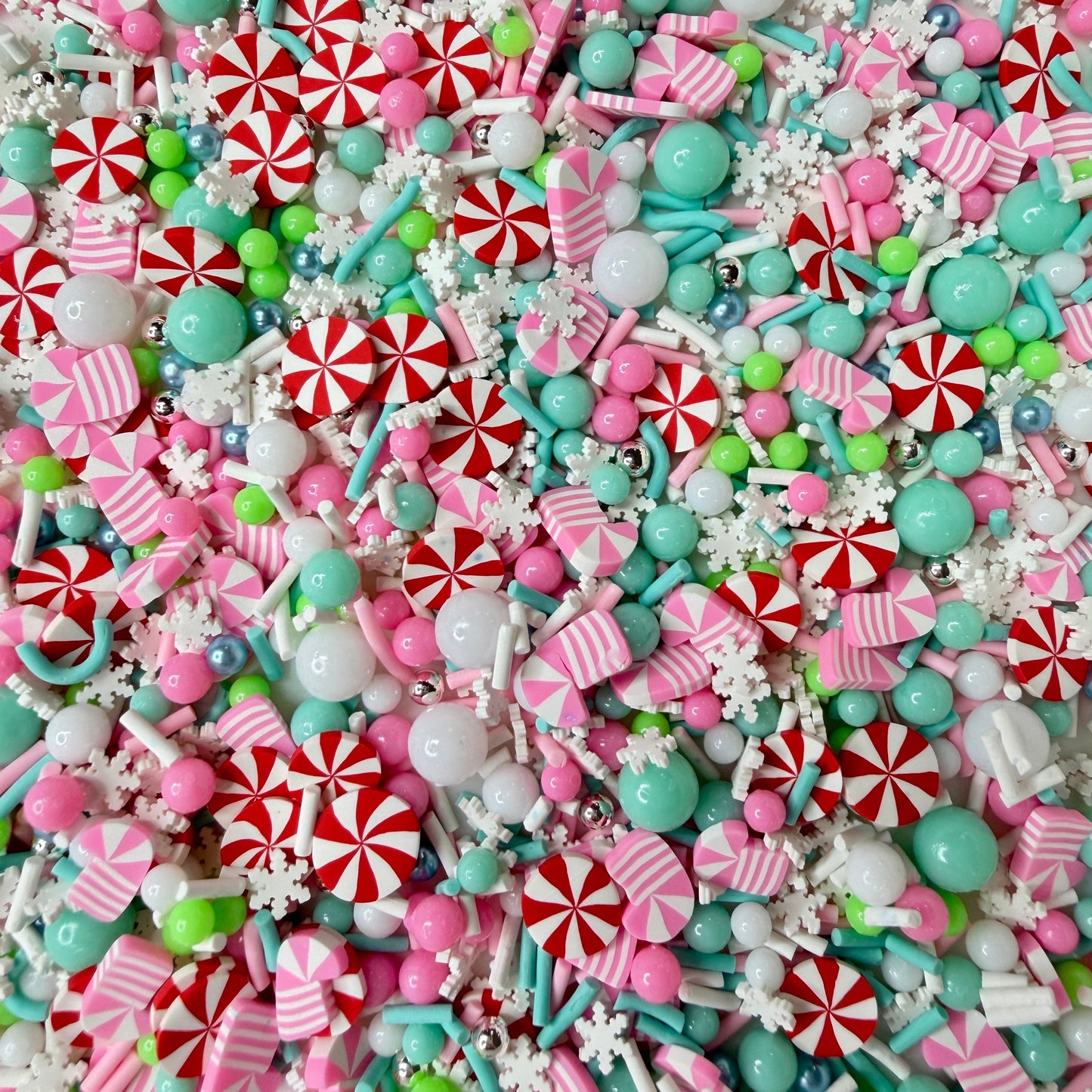 Minty Winter Polymer Clay Sprinkle Mix (NOT EDIBLE) D51-06