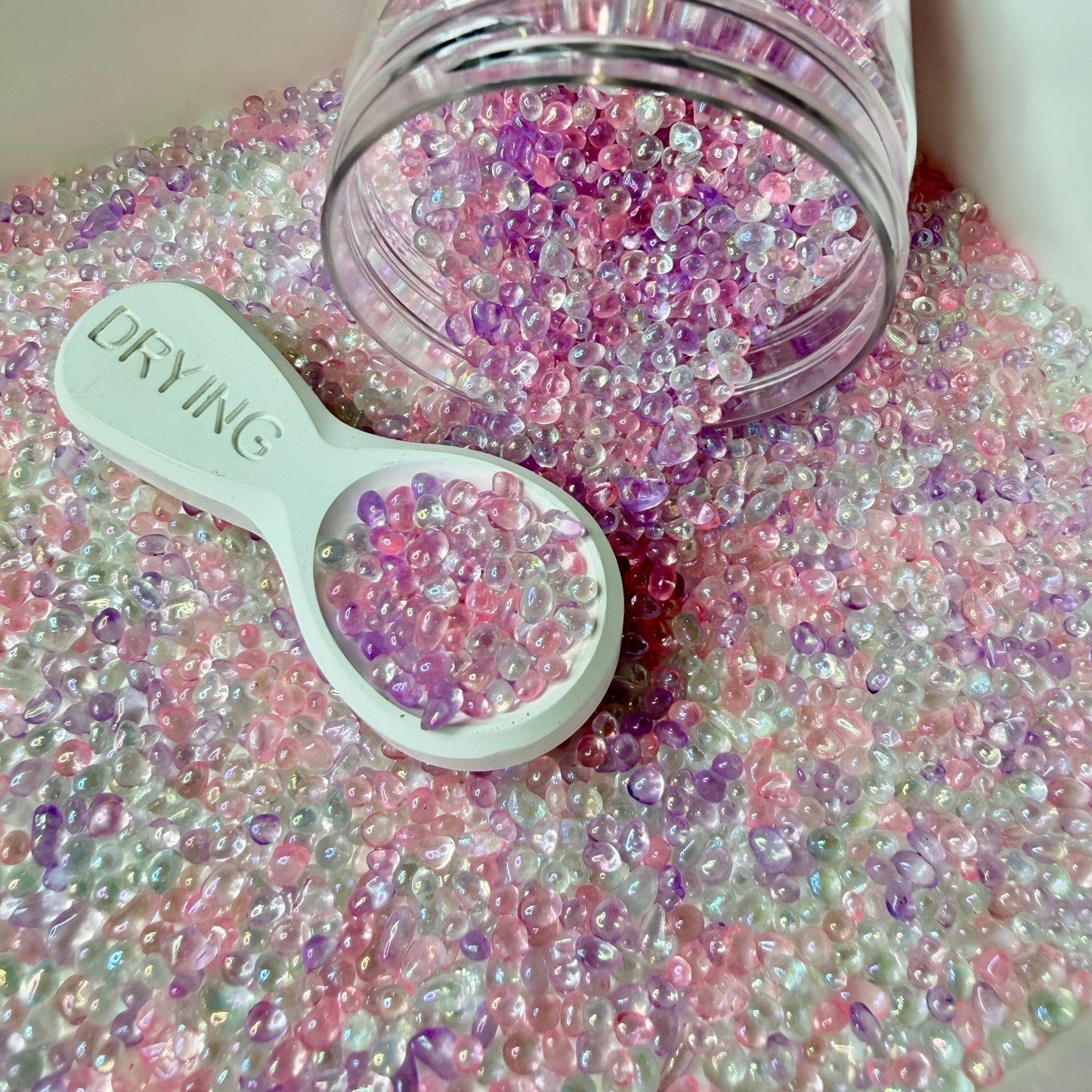 2MM-4MM Clear AB Pink Purple Pebble Mix (NOT EDIBLE) D49-20