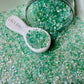 2MM-4MM Clear AB Green Pebble Mix (NOT EDIBLE)  D49-16