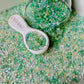 2MM-4MM Clear AB Dark Green Pebble Mix (NOT EDIBLE) D49-15