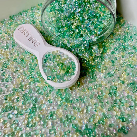 2MM-4MM Clear AB Dark Green Pebble Mix (NOT EDIBLE) D49-15
