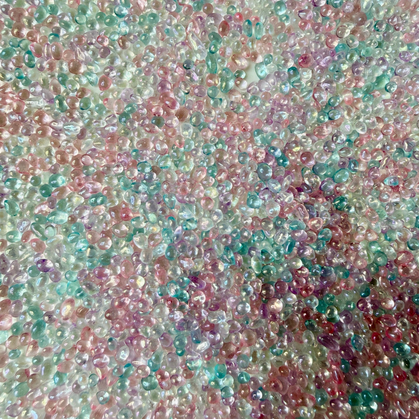 2MM-4MM Clear AB Light Pink Blue Pebble Mix (NOT EDIBLE) D49-17