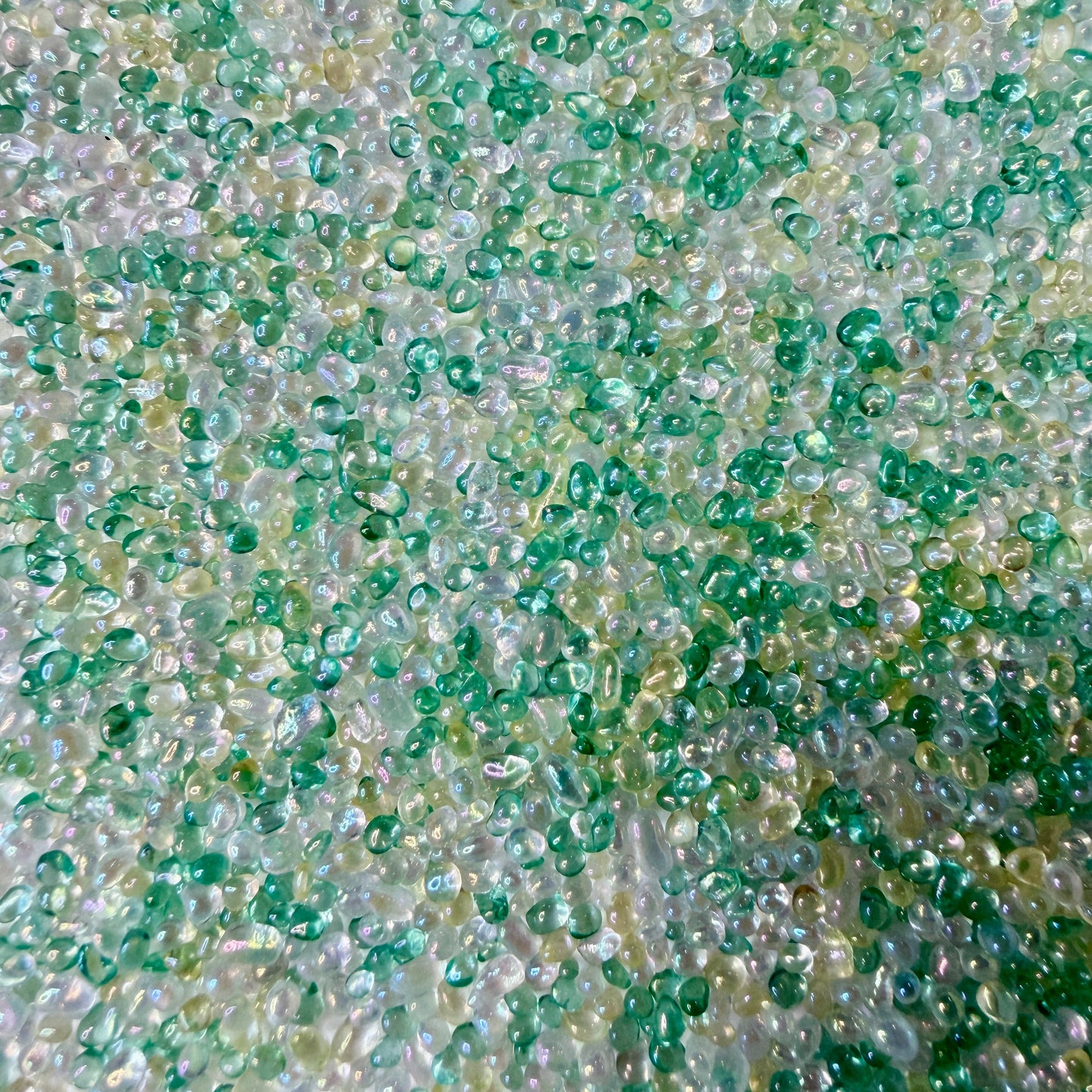 2MM-4MM Clear AB Dark Green Pebble Mix (NOT EDIBLE) D49-15