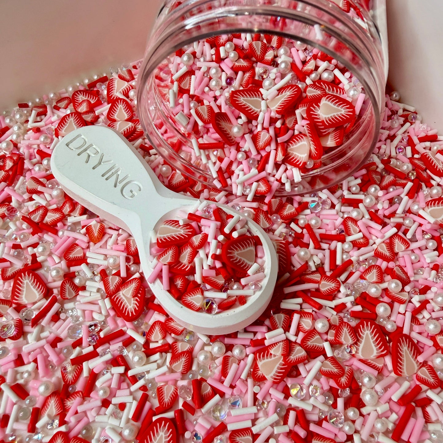 Strawberry Slices Polymer Clay Sprinkle Mix (NOT EDIBLE) D52-01