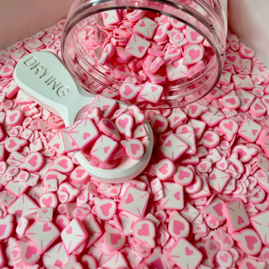 Pink Love Letter Polymer Clay Sprinkle Mix (NOT EDIBLE) D52-06