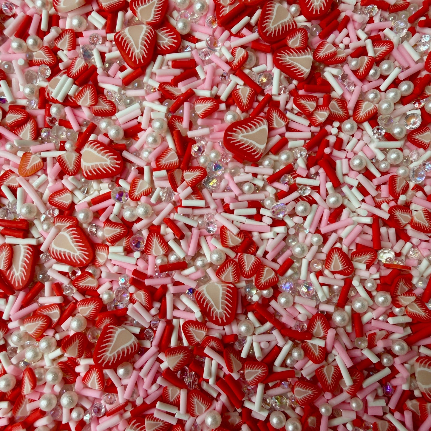 Strawberry Slices Polymer Clay Sprinkle Mix (NOT EDIBLE) D52-01