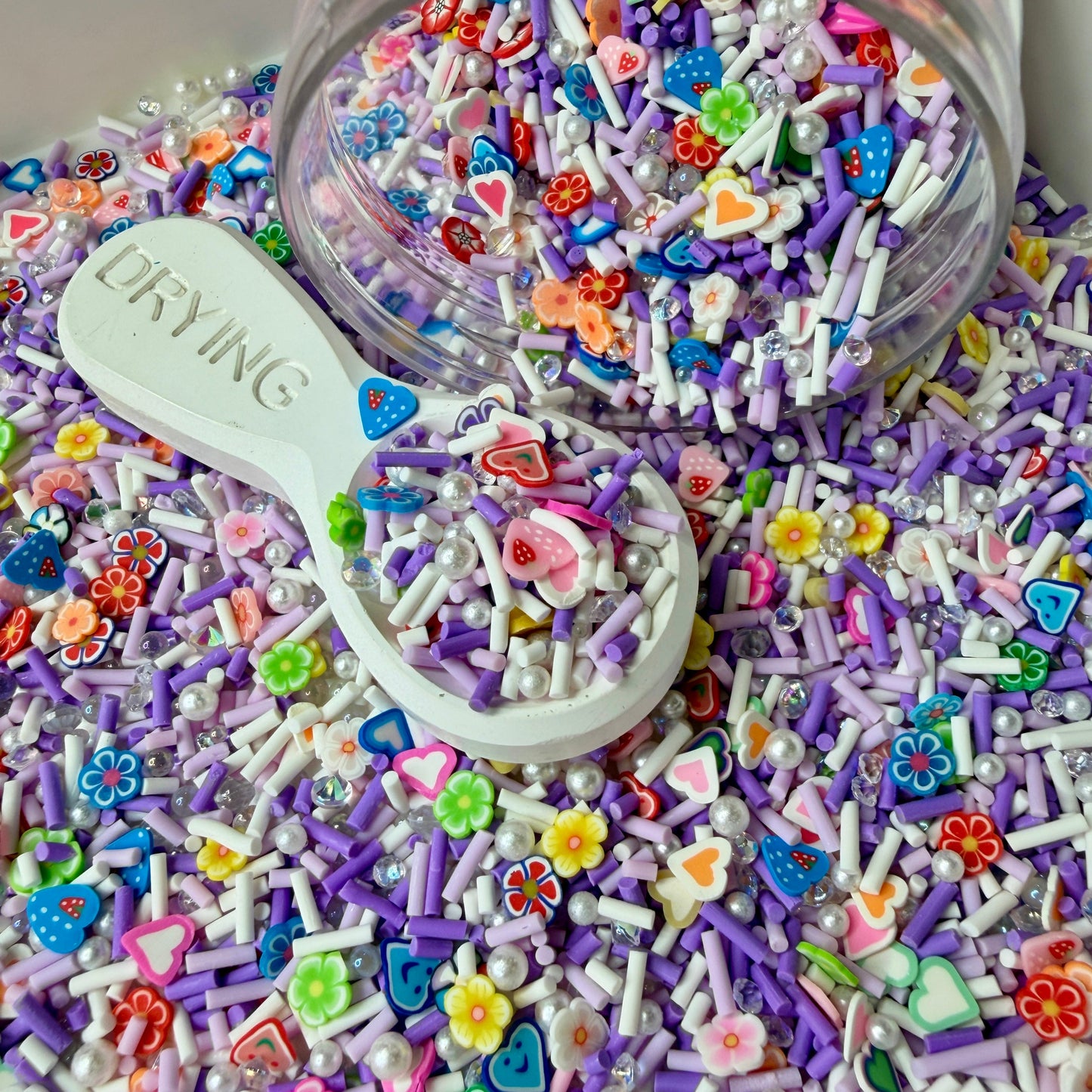 Purple Flower Field Polymer Clay Sprinkle Mix (NOT EDIBLE) D52-04